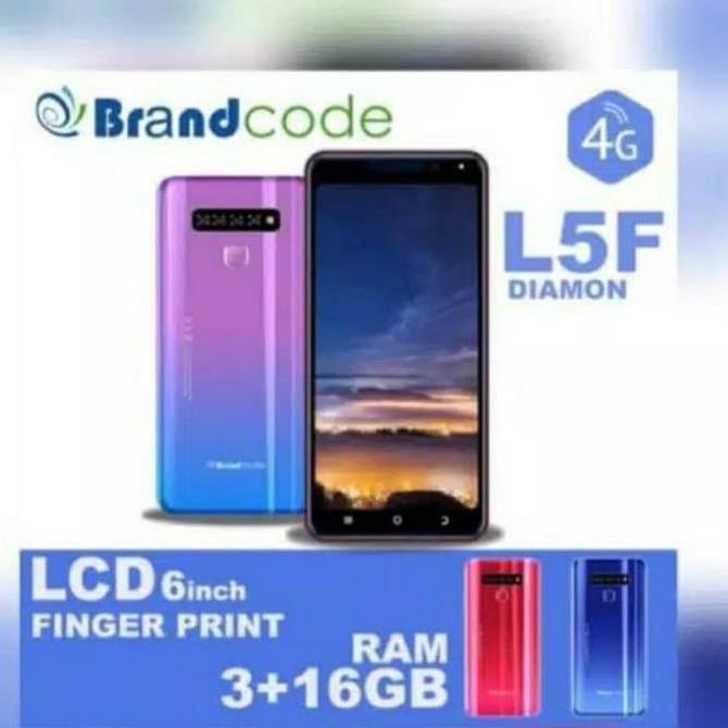 VINCOO_ - BRANDCODE L5F DIAMOND - 4G LTE, RAM 3GB, ROM 16GB, FINGERPRINT, LAYAR 6 INCH, BATERAI 3200