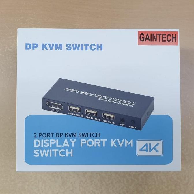 TERLARIS!! DP (DISPLAYPORT) KVM SWITCH 2 PORT GAINTECH