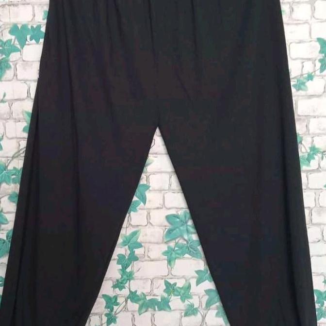 DISKON 2pcs Celamis Kerut Bahan Kaos Rayon PE Nyaman Melar Ukuran Celana Dalaman Wanita Panjang Kain