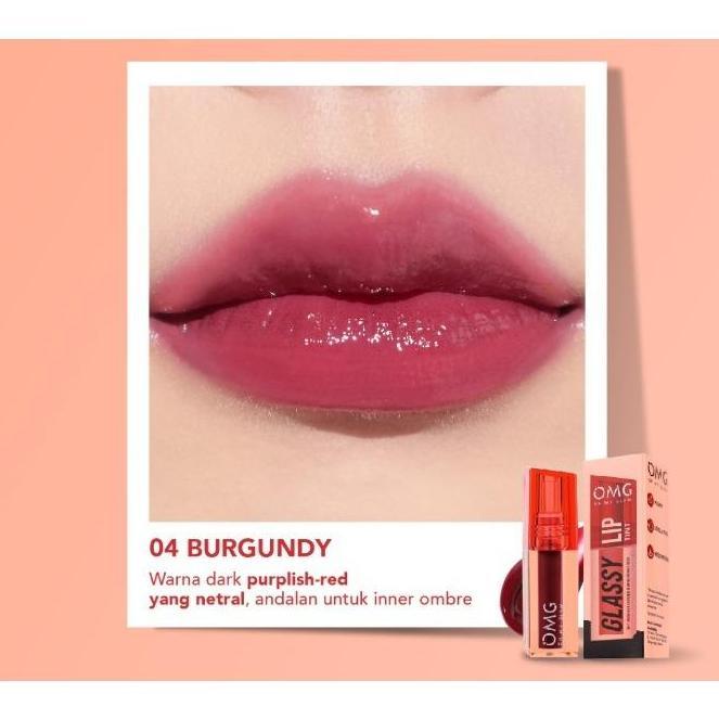 Updown- Omg Oh My Glam Glassy Lip Tint 2G - Lip Tint Warna Intense Tahan 12 Jam Bpom Halal Skincare 