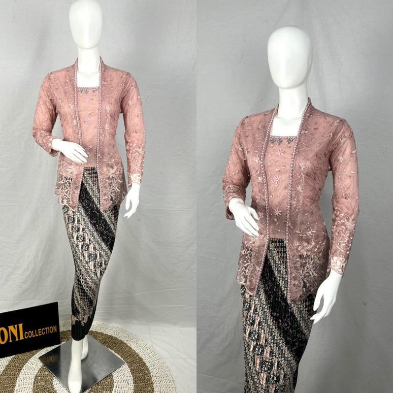 Sale Kebaya Modern Kutubaru Tille Payet Bunga-Bunga