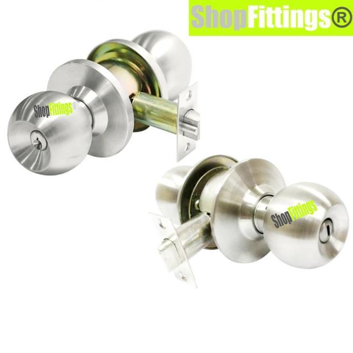 Handle Cylindrical Lock Set Gagang Kunci Pintu Bulat Kamar Tidur Mandi