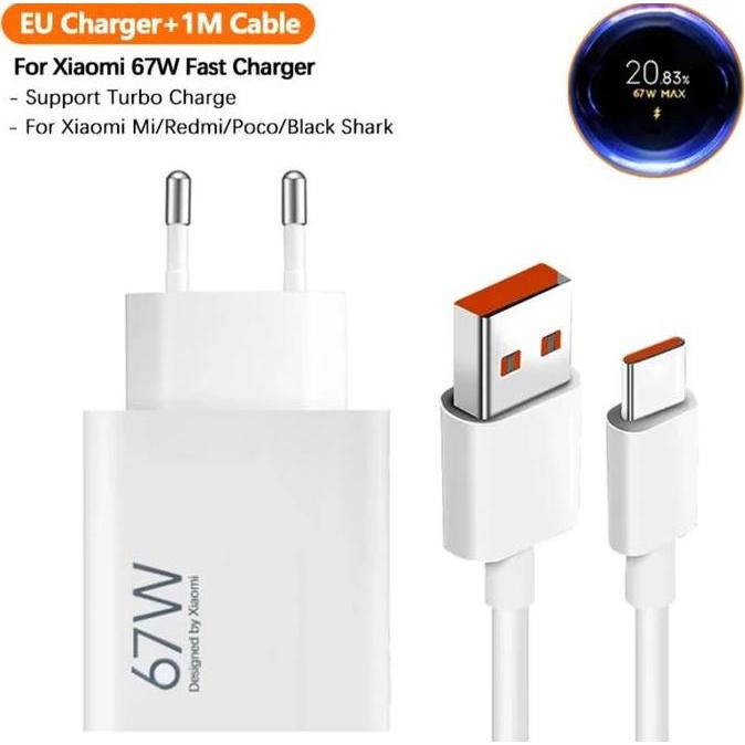 NICLIWITU Charger Xiaomi Poco original 100% fast charging 67W Type C
