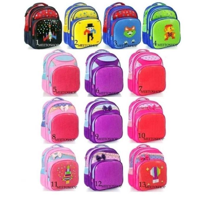 TAS RANSEL SEKOLAH LEGGO ANAK SD CEWEK/COWOK KREATIF BISA BONGKAR PASANG SUKA2 Trendy Terbaru
