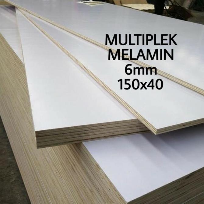 Multiplek / Triplek melamin putih 6mm (150x40)cm, melaminto plywood