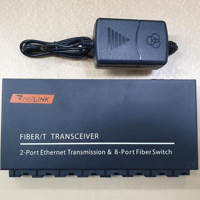 TERLARIS ETHERNET FIBER SWITCH 8FO-2LAN MEDIA CONVERTER 8 FO TO 2 LAN