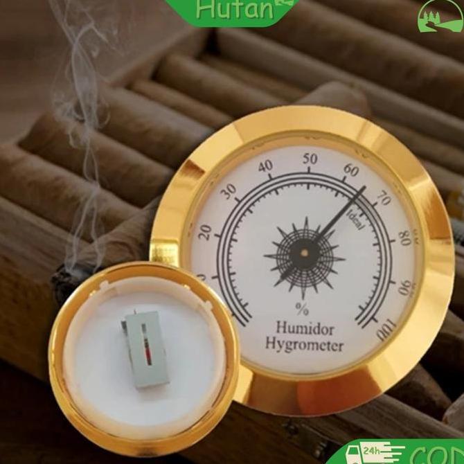 GIYANYAR 50MM Termohigrometer Humidor Thermo Hygrometer Kotak Cerutu