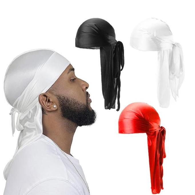 OTNEUDA Durag Ikat Kepala Silk Durag Bandana Hip Hop Pirate Hat Bandana Chemo Cap Durag Kepala Hip H