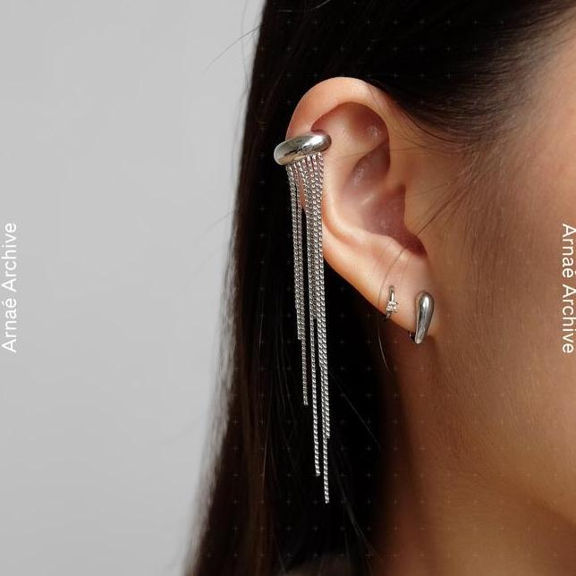 Arnae Archive Soultree Ear Cuff 1Pc Anting Jepit Clip Unisex Stainless Steel Anti Karat