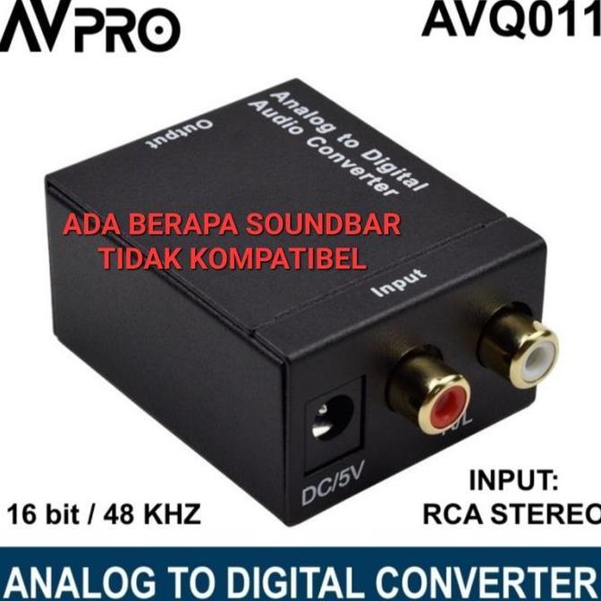 AVQ017 Analog to Digital Audio Converter ADC 48khz with Adaptor