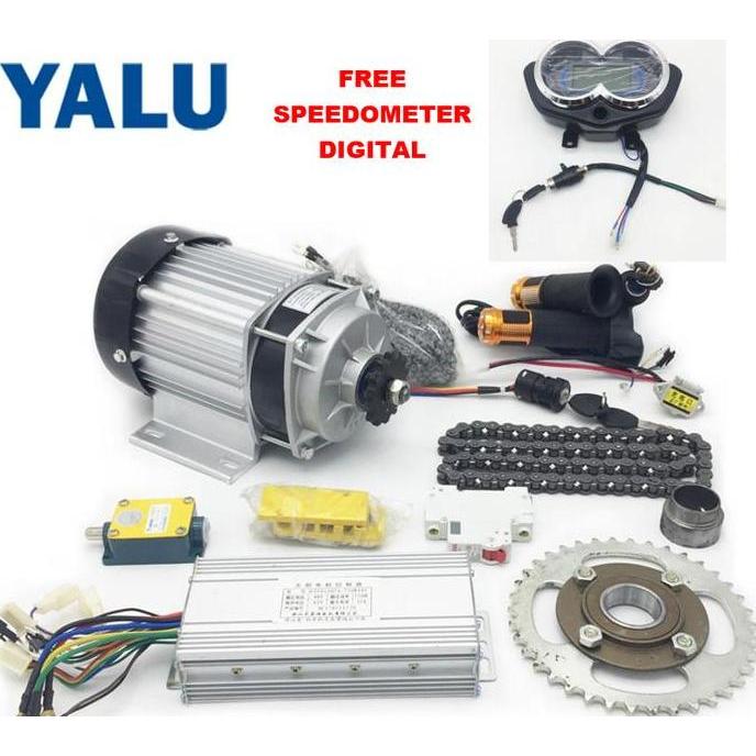 Motor Listrik Bldc 1000W 48V Dinamo 1Kw Beban 800Kg Atv Gokart Jeep