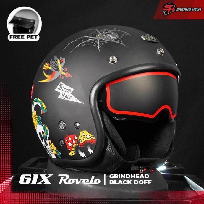 GIX Rovelo Grindhead - Helm Half Face | GIX | GIX Rovelo | GIX Motif | Grindhead | Helm Gix |