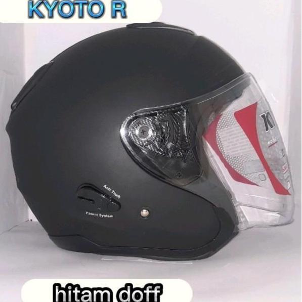 HELM KYT KYOTO R Hitam Doff Besi