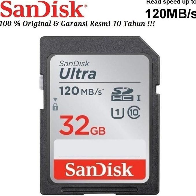 Memory Sandisk Ultra SDHC SDXc UHS-l Class 10 SDCard 32GB 64GB 128GB FAB