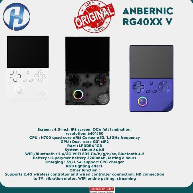 Ivacoss99 - ANBERNIC RG40XX V Portable Handheld Video Game Console Classic Retro