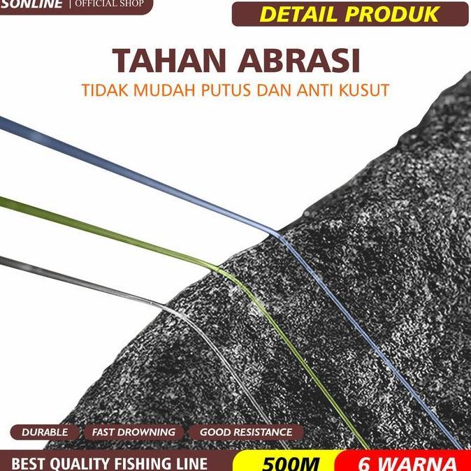 Jaaminkwalitas- Sonline Tali Pancing Tarantula 500M6Rna Nilon Tali Pancing Bahan Nilon Pancing Anti 