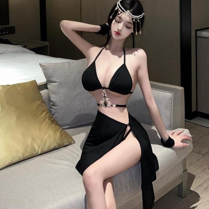 Misslinje Baju Dinas Lingerie Cosplay Bikini Jasmine Etnic Belly Dance Dengan Permata Cantik Elegan
