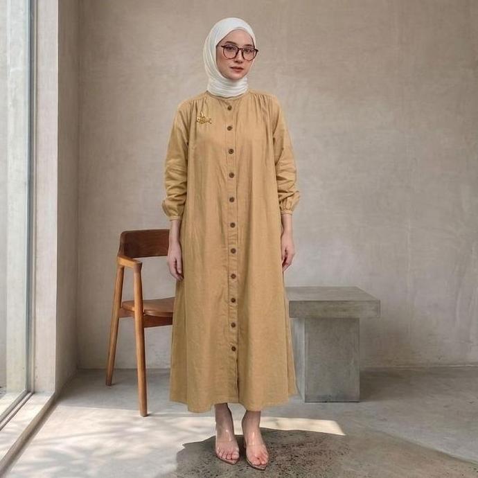 PALING LARIS Piya Midi Dress Gaun Wanita Terbaru Katun Asli Premier TYB Terlaris Model Terbaru LD 11