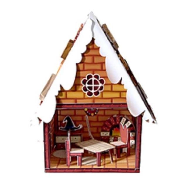 (Mainan Kertas) DIY Papercraft Diorama Rumah Musim Dingin