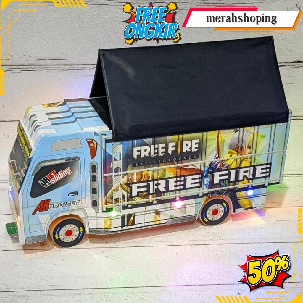 Mainan Miniatur Truk Oleng Roda Kayu Bisa Belok Dijamin Bagus