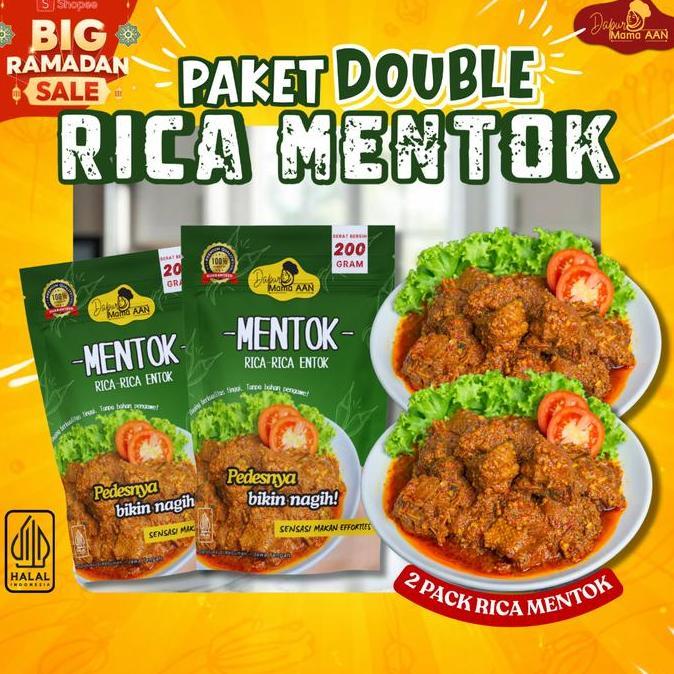 DIBAS_TAVE  - OSENG RICA-RICA MENTOK PAKET DOUBLE DAPUR MAMA AAN - MAKANAN PEDAS INSTAN, KULINER, MA