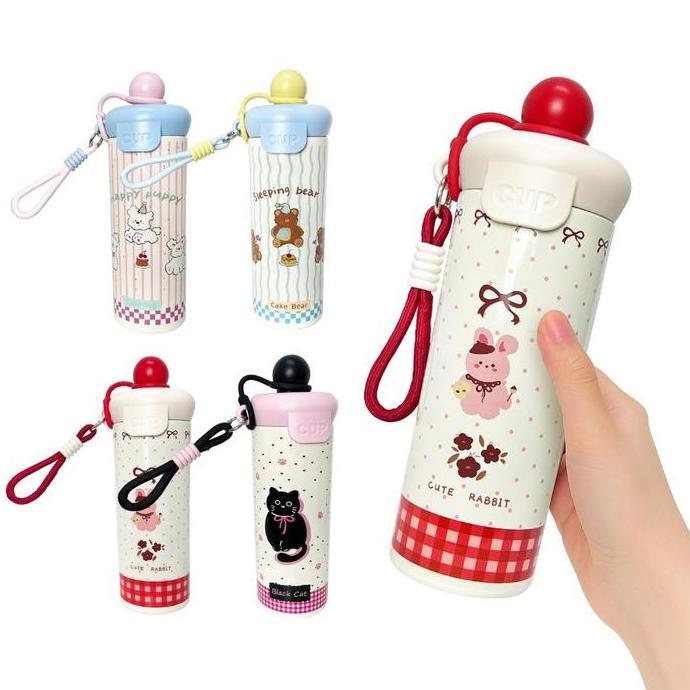 Tumbler 2117 Stainless Steel  / Botol Minum Mode Sedot + Sedotan & Fungsional