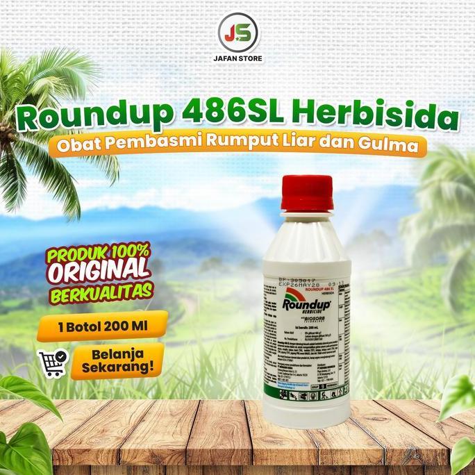 Giardino- Roundup 486Sl 200 Ml Herbisida Solusi Pembasmi Rumput Liar Dan Gulma