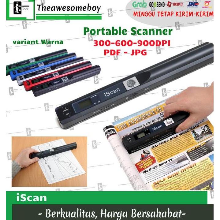Bolehdijamin- Iscan 900 Dpi Portable Scanner Handyscan A4 Photo Scan Skypix Killer