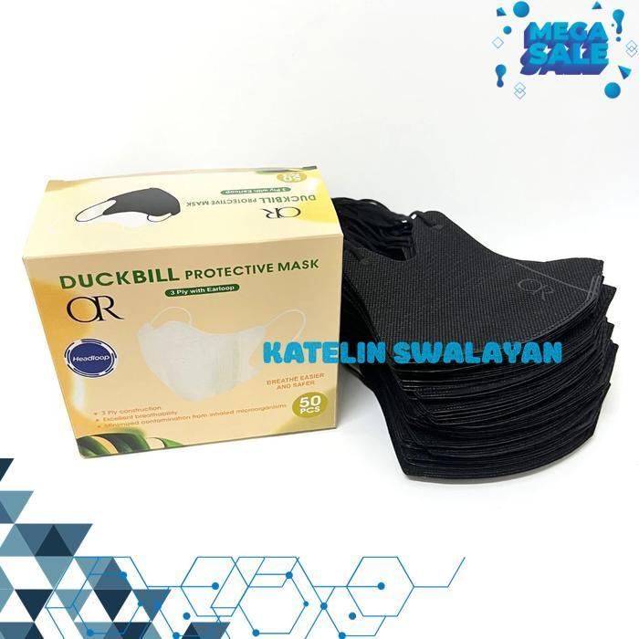 MASKER DUCKBILL HIJAB ORLEE (ISI 50) - MASKER HEADLOOP 3 PLY NYAMAN TERLARIS