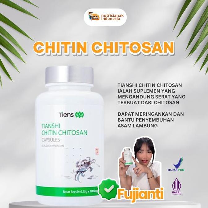 Zerox- Kapsul Tianshi Chitin Chitosan Tiens - Serat Shitin Cina Untuk Asam Lambung Maag Gerd - Origi