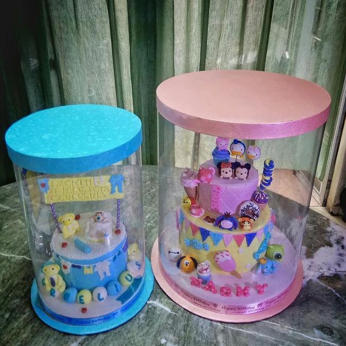 KOTAK MIKA DIAMETER 30 TINGGI 45 BOX KUE OK