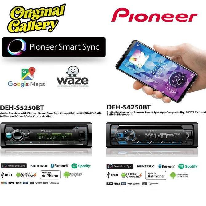 Promo PIONEER Singel Din DEH S5250 BT Bluetooth Tape Mobil Audio Diskon