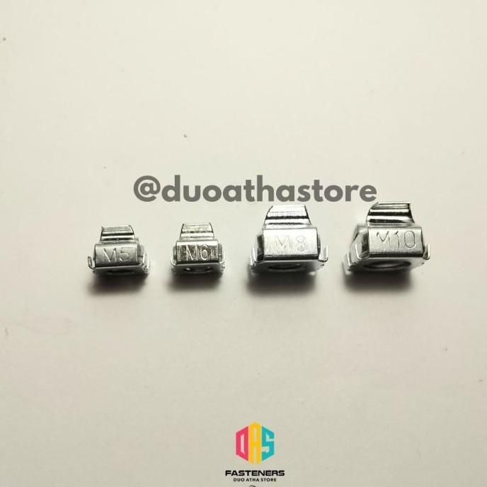 Bullone- M6 Cage Nut Mur Kandang Mur Rack Server M6 Putih