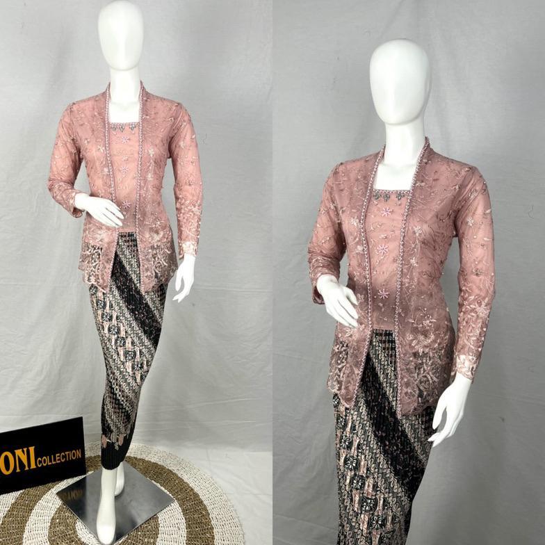 Promo Kebaya Modern Kutubaru Tille Payet Bunga-Bunga