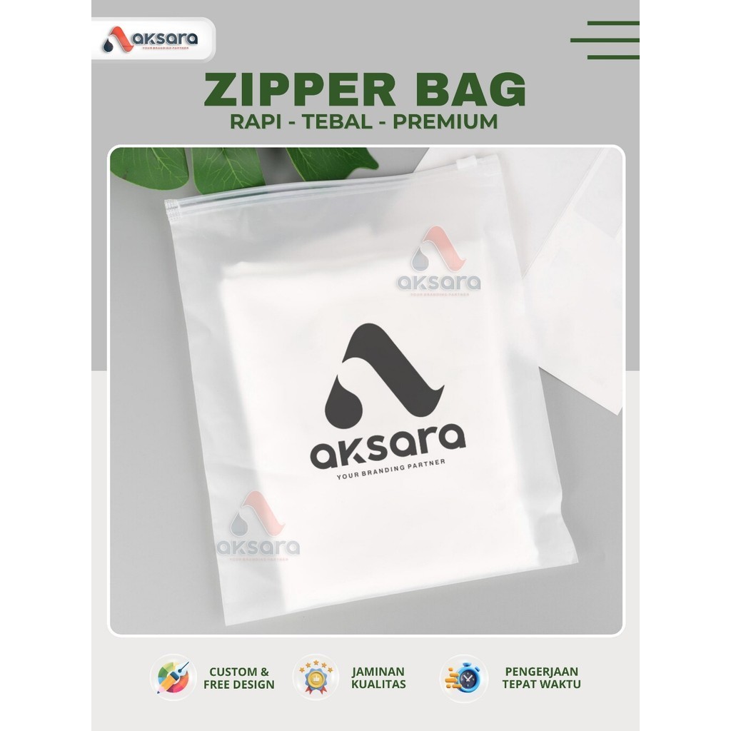 100 Pcs Zipper Doff/BURAM Plastik Packaging Plastik Pakaian Plastik Custom Plastik Mika  Organizer