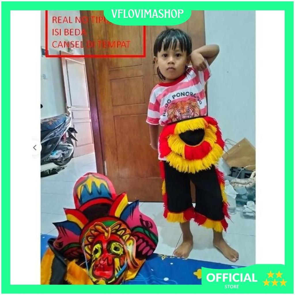Setelan Reog Ponorogo Anak + Caplokan Spons Komplet XN