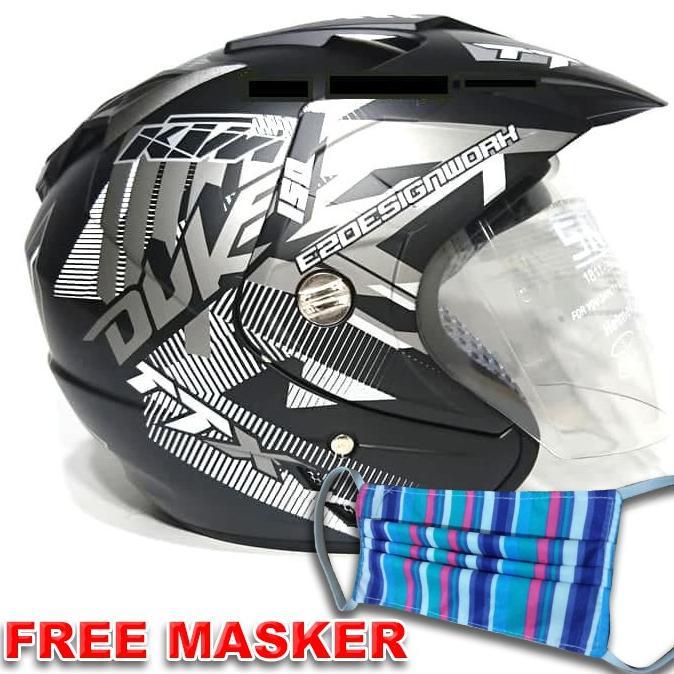 Terlaris 11.11 Helmet Double Visor Dua Kaca Helem Duke Doff  helm