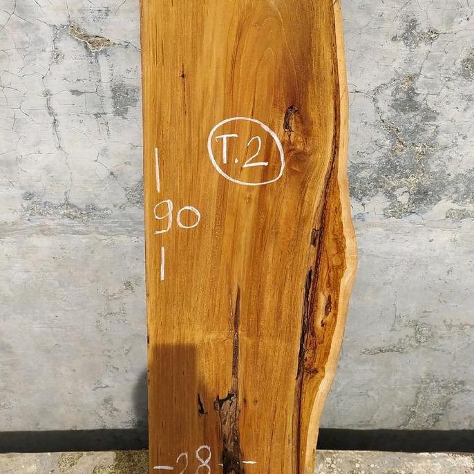 Papan Ambalan Meja Konsol Kayu Jati Asli Natural Prefinished A2 90cm