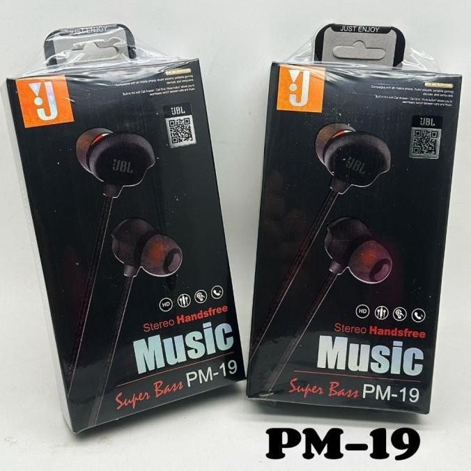 NEW Headset Earphone JBL PM-19 Extrabass Handset Handsfree Hf JBL PM-19 Extrabass Music
