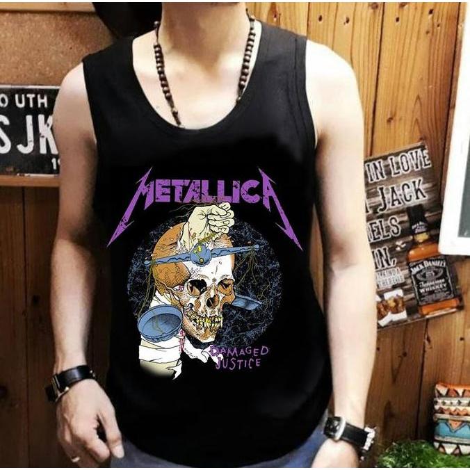 DI61 - Singlet Metallica Lekbong Koas Tanpa Lengan Band