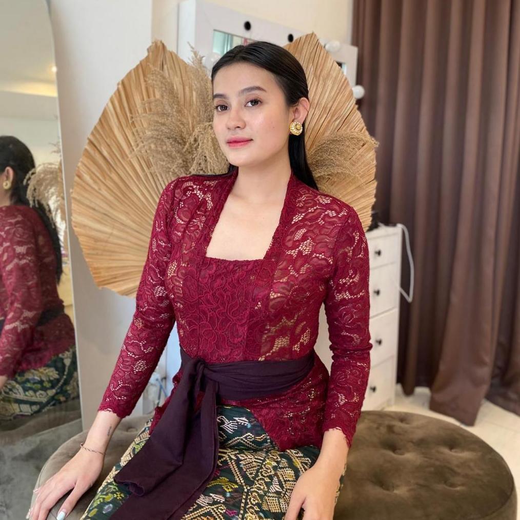 Bergaransi Kebaya Bali Brokat Sofia Bed Lengan Panjang Pendek Lilit Tumpuk Tangan 7/8 3/4 Model Siku