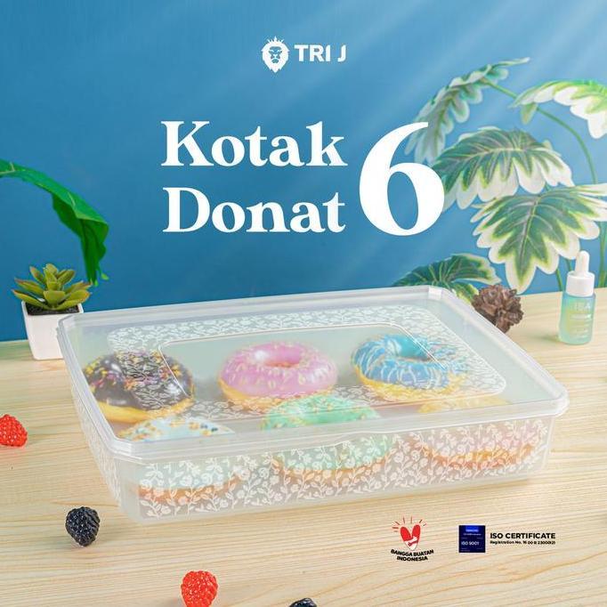 Kotak Donat Wadah Donat / Toples Tebal Donat Roti Wadah Makanan Plastik Tebal Besar / Kotak Roti