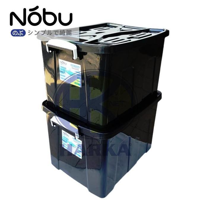 Agataforlads - SMART STORAGE Container Box Warna Hitam Simple NOBU CB 55 NB 55 liter