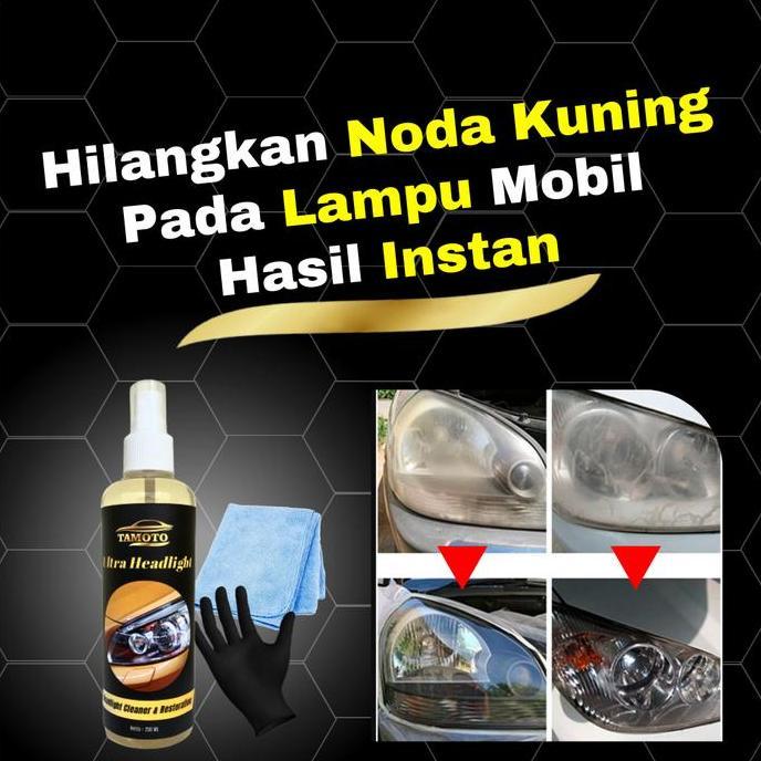 Tamoto Headlight Restorer - Pembersih kaca mika lampu depan mobil menguning