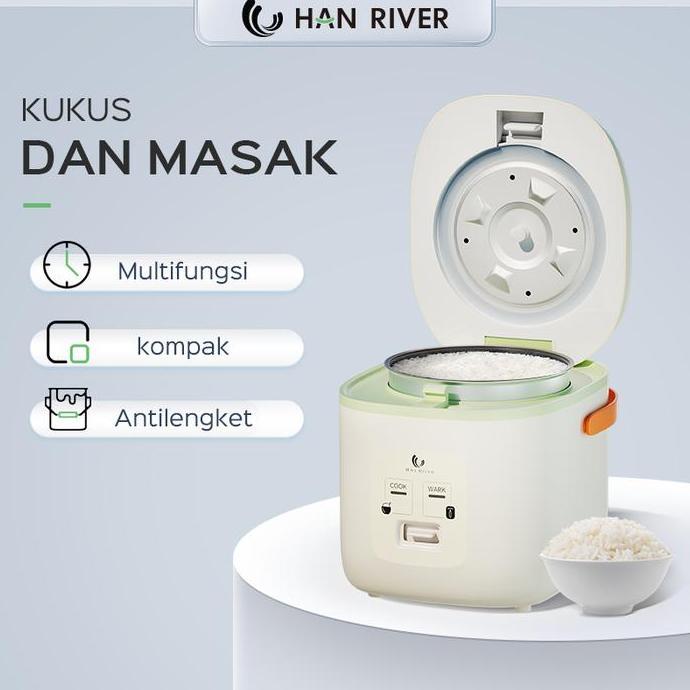 HAN RIVER Magic Com Mini Rice Cooker Mini 0.8L Multifungsi (HRRC04)