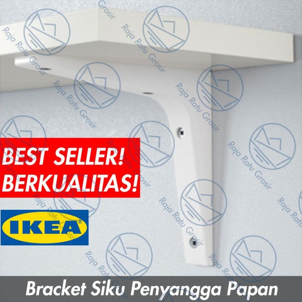 Breket Siku Dinding Papan Rak Kayu Penyangga Ambalan L