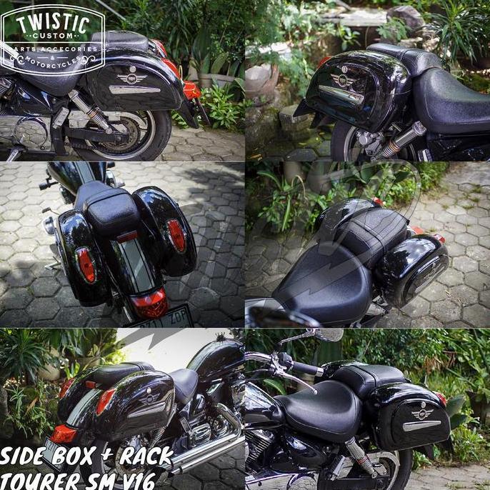 Side Box Side Bag Boks + Side Rack Bracket Tas Box Boks Tas Samping Pannier Bracket Rack Tas Tourer 