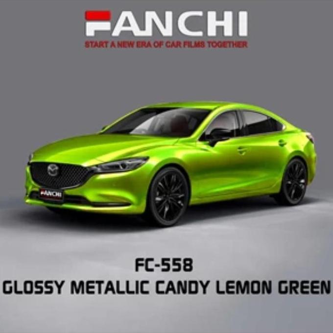 ROLL Sticker Fanchi FC 558 Glossy Mettalic lemon green ROLL