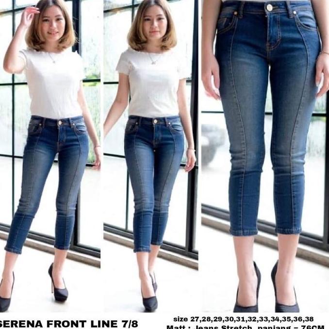 Behimee_ - Celana Panjang Wanita Jeans 7/9 Wanita Highwaist Premium Size [27-38] Kayla Kiddoz Denim 