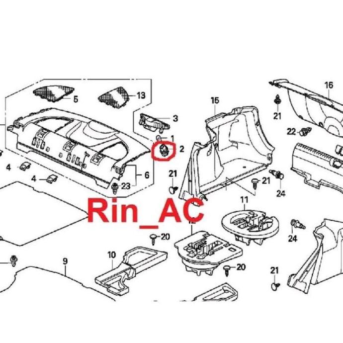 Promo Soket Socket Fitting Bohlam Lampu Bagasi Belakang Honda Civic FD FB FC Diskon
